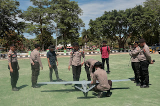 Polres Kuansing berkerjasama dengan Polda Riau Pantau Aktivitas PETI lewat udara Menggunakan Drone